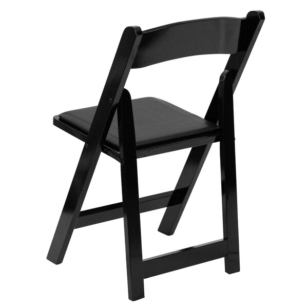 Flash Furniture Folding Chair, Wood, Black - XF-2902-BK-WOOD-GG