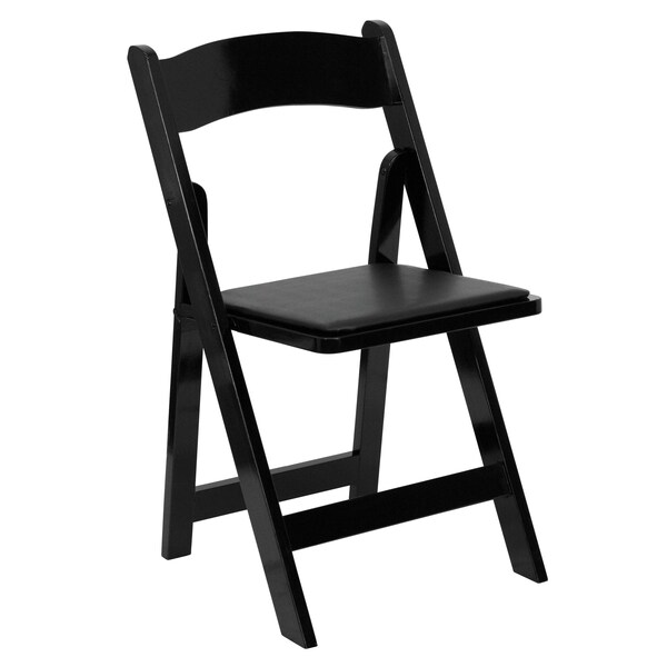 Flash Furniture Folding Chair, Wood, Black - XF-2902-BK-WOOD-GG