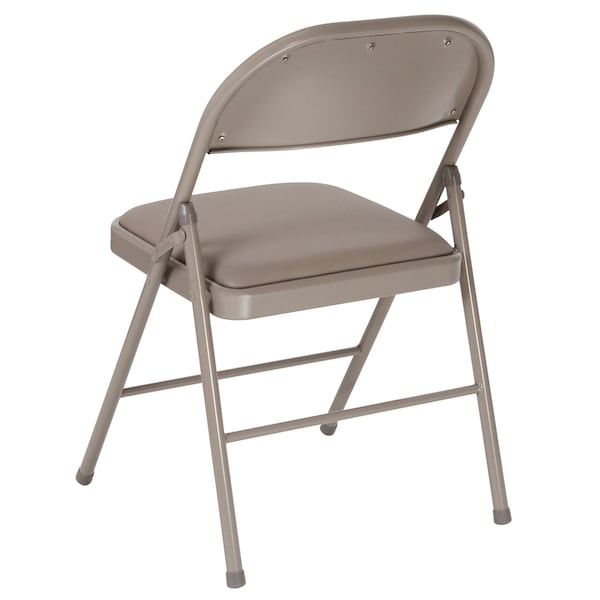 Flash Furniture HERCULES Series Double Braced Gray Vinyl Folding Chair - 2-HA-F003D-GY-GG