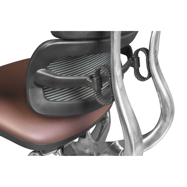 Regency Omega Ergonomic Leather Executive Office Chair with Headrest/Adjustable Lumbar Support, Chocolate - OMG004CH