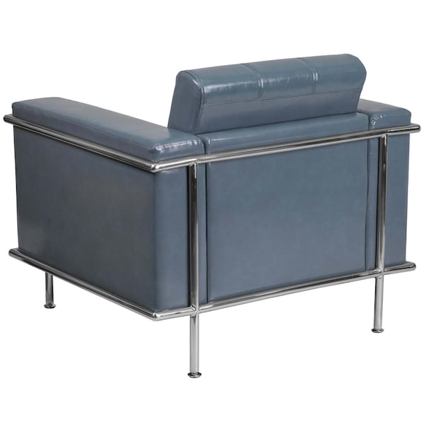 Flash Furniture Hercules Lesley Chair, Gray Back, 36-3/4 in W 33" L 32-1/2" H, Straight, Leather Seat - ZB-LESLEY-8090-CHAIR-GY-GG