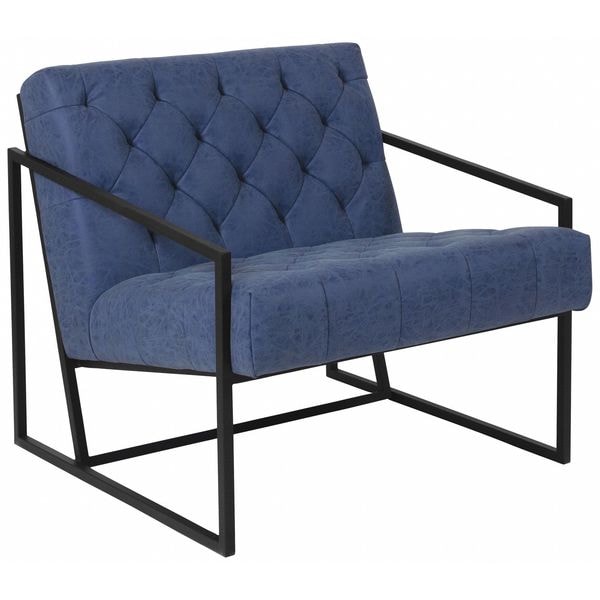 Flash Furniture Hercules Madison Lounge Chair, Retro Blue Seat, Blue Back, 29 W 31-3/4" L 27.5 H, Slanted - ZB-8522-BL-GG