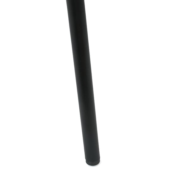 Flash Furniture HERCULES Black Stack Chair with Air-Vent Back, Non-Sled Base and Black Powder Coated Metal Frame - RUT-NC498-BK-GG
