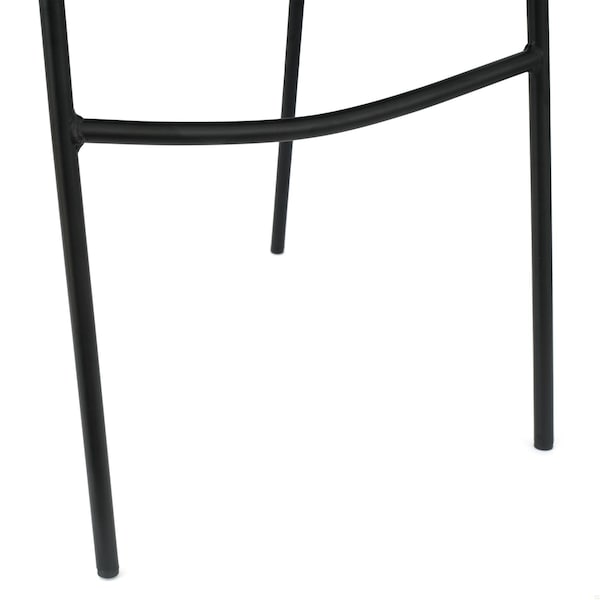 Flash Furniture HERCULES Black Stack Chair with Air-Vent Back, Non-Sled Base and Black Powder Coated Metal Frame - RUT-NC498-BK-GG
