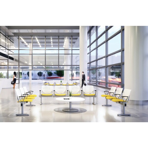 Kfi Kool Beam Seat Beam Seating, Tan Back, 95 in W 22" L 31" H, Polypropylene Seat - 2300BEAM4-P12