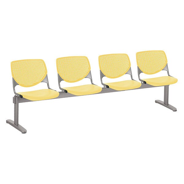 Kfi Kool Beam Seat Beam Seating, Tan Back, 95 in W 22" L 31" H, Polypropylene Seat - 2300BEAM4-P12
