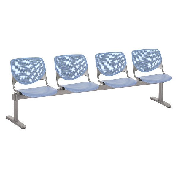 Kfi Kool Beam Seat Beam Seating, Blue Back, 95 in W 22" L 31" H - 2300BEAM4-P20