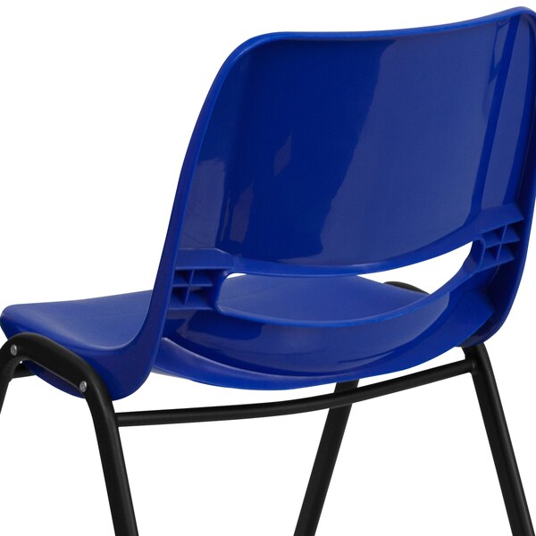 Flash Furniture Stack Chair, Navy w/ Black Frame, 12"H - RUT-12-NVY-BLACK-GG