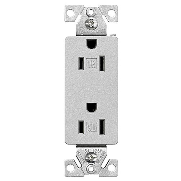Eaton Wiring Devices Duplex Receptacle, 2 -Pole, 15 A, 125 V, Push-in, Side Wiring, NEMA: 5-15R - TR1107SG-SP-L