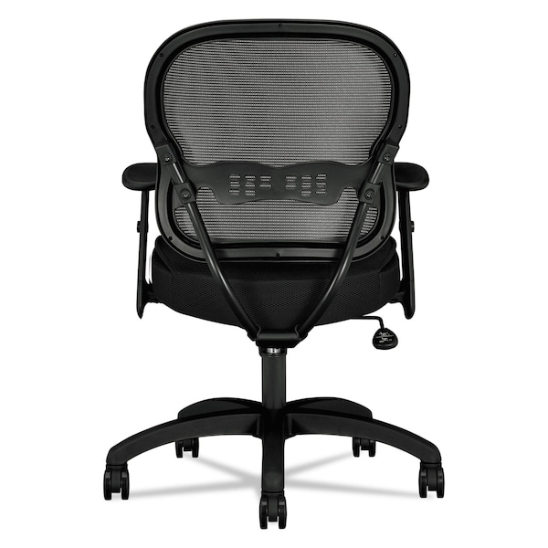 Hon Basyx Task Chair Chair, Midbck, Mesh Seat, Black, Fixed Arms, Mesh, Black - VL712MM10