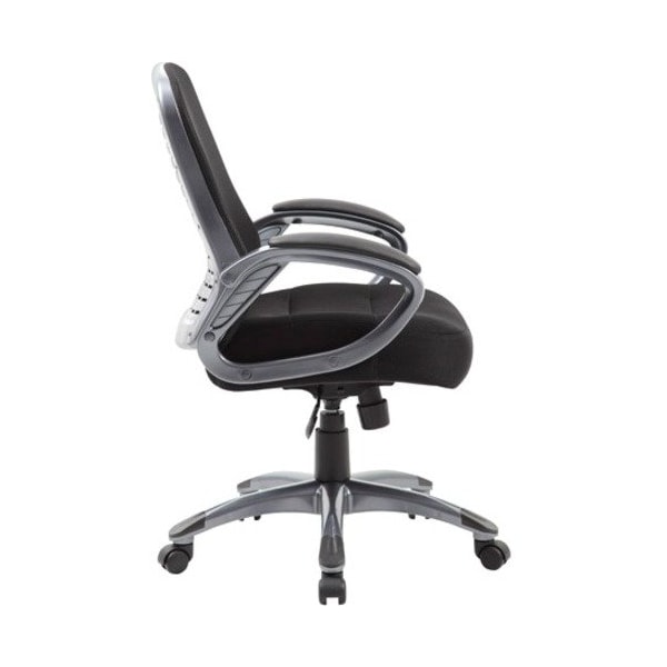 Boss Chair, Black Back, 25 in W 29" L 41" H, Loop, Mesh Seat - B6756-BK