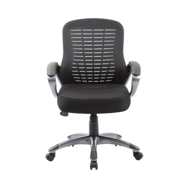 Boss Chair, Black Back, 25 in W 29" L 41" H, Loop, Mesh Seat - B6756-BK
