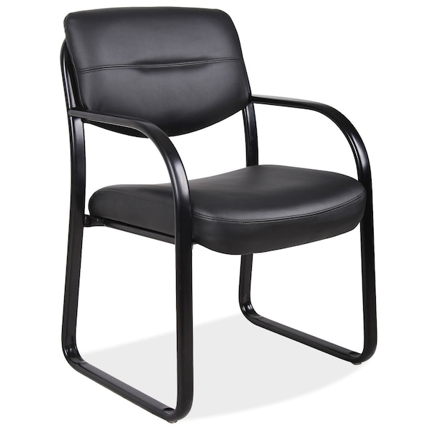 Officesource Merit Collection Sled Base Guest Chair with Arms and Black Frame - 315VBK