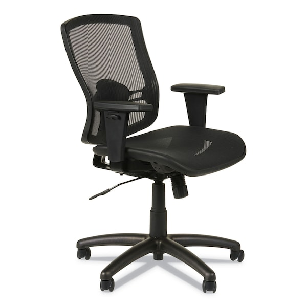 Alera Etros Chair, Black Back, 25 in W 26-1/4" L 39-3/8" H, Loop, Mesh Seat - ALEET4218