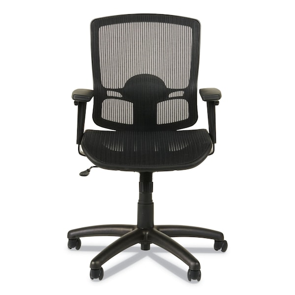 Alera Etros Chair, Black Back, 25 in W 26-1/4" L 39-3/8" H, Loop, Mesh Seat - ALEET4218