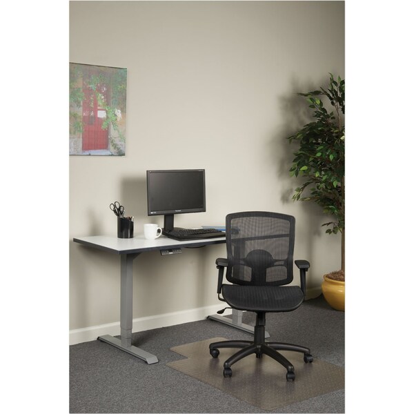 Alera Etros Chair, Black Back, 25 in W 26-1/4" L 39-3/8" H, Loop, Mesh Seat - ALEET4218