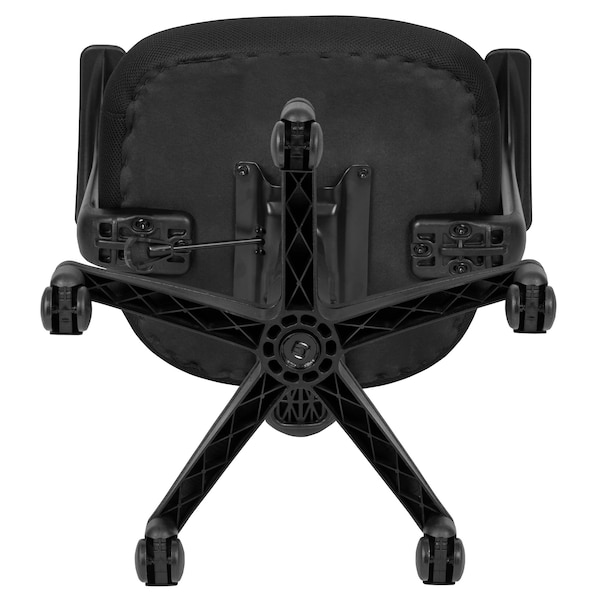 Flash Furniture Mesh Contemporary Chair, 17-1/4" to 22", Fixed Arms, Black - LF-W-118A-BK-GG