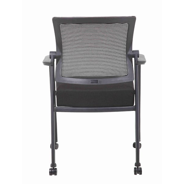 Boss Office Products Black Seat, 24 W 23 L 35.5 H, Mesh Seat - B6889R-BK