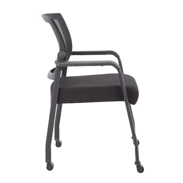 Boss Office Products Black Seat, 24 W 23 L 35.5 H, Mesh Seat - B6889R-BK