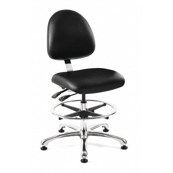 Bevco Vinyl Task Chair, 19" to 26-1/2", No Arms, Black - 9351M-S-BKV