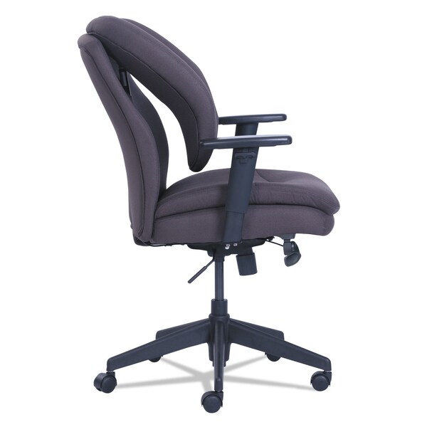 Sertapedic Cosset Ergonomic Task Chair, Supports up to 275 lbs., Gray/Black - 48967B
