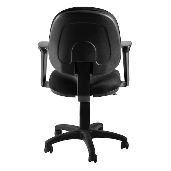 National Public Seating Black 22 1/2 in W 22 1/2 in L 18"-22" H, Arm Rests, Fabric Seat, Comfort Series - CTC-A