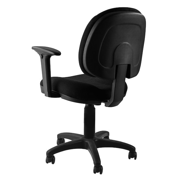 National Public Seating Black 22 1/2 in W 22 1/2 in L 18"-22" H, Arm Rests, Fabric Seat, Comfort Series - CTC-A