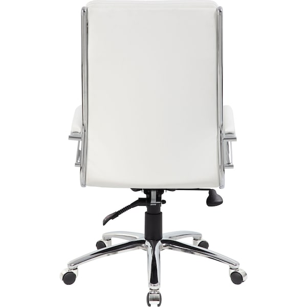 Boss Executive CaressoftPlus Chair with Metal Chrome Finish - B9471-WT