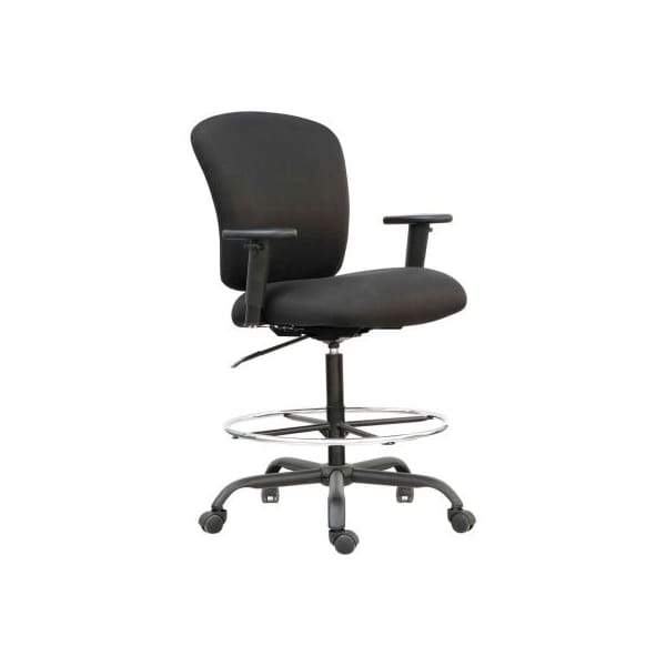 Alera Alera Big and Tall Fabric Stool - Black - Mota Series - MT4610