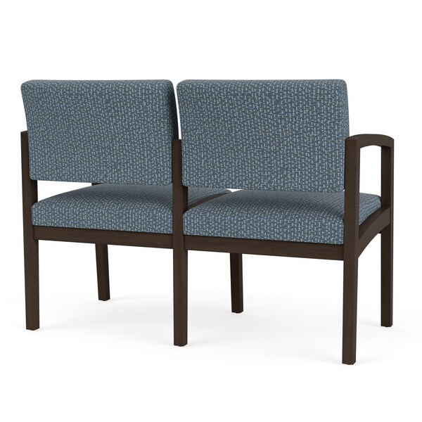Lesro 2 Seat Tandem Seating W/ No Center Arm, 44 in W 26 in L 31.5 in H, Lenox Series - LW2101