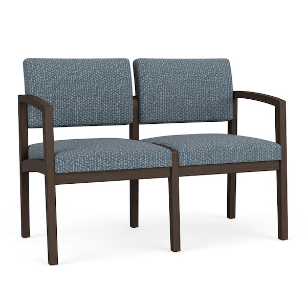 Lesro 2 Seat Tandem Seating W/ No Center Arm, 44 in W 26 in L 31.5 in H, Lenox Series - LW2101