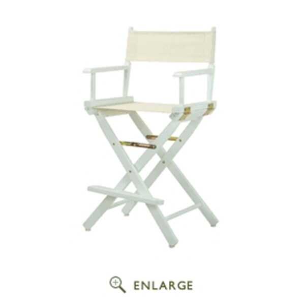 Casual Home 220-01-021-12 24 in. Directors Chair White Frame with Natural & Wheat Canvas - 220-01/021-12