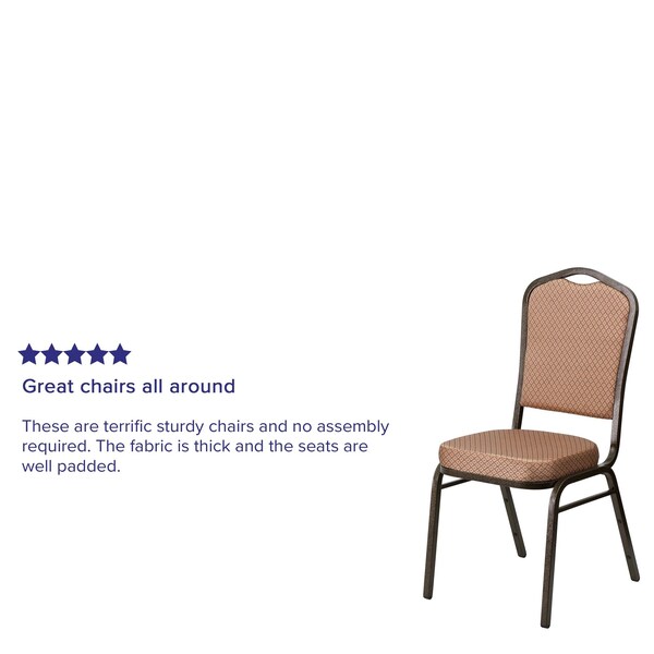 Flash Furniture Hercules Banquet Chair, 17-1/4 in W 20-1/4" L 38" H, Fabric Seat - FD-C01-GOLDVEIN-GO-GG