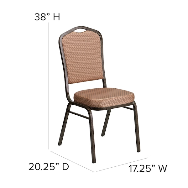 Flash Furniture Hercules Banquet Chair, 17-1/4 in W 20-1/4" L 38" H, Fabric Seat - FD-C01-GOLDVEIN-GO-GG