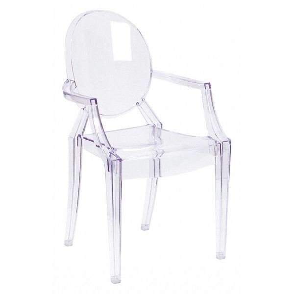 Flash Furniture Shirley Ghost Chair with Arms in Transparent Crystal - FH-124-APC-CLR-GG