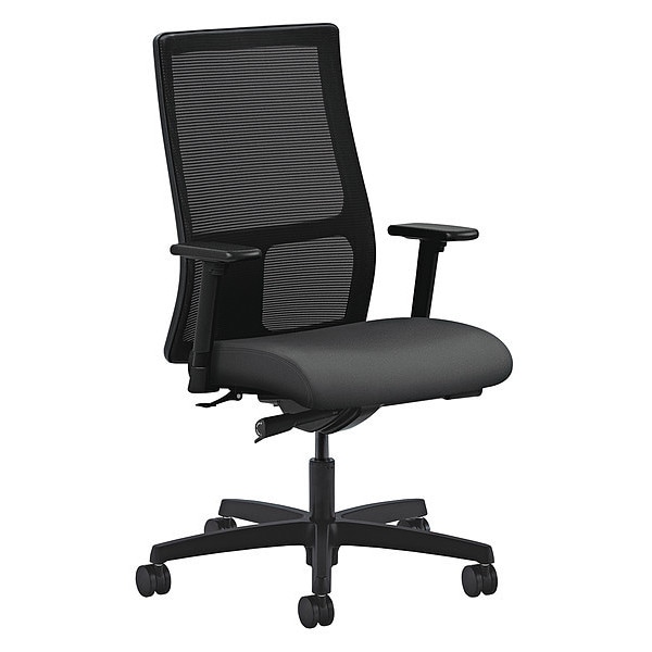 Hon Ignition Mesh Mid-Back Work Chair, Iron O, Padded T-Bar, Mesh, Iron Ore - HIWM2.A.H.M.CU19.T.SB