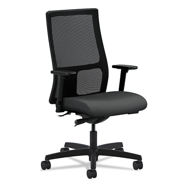 Hon Ignition Mesh Mid-Back Work Chair, Iron O, Padded T-Bar, Mesh, Iron Ore - HIWM2.A.H.M.CU19.T.SB