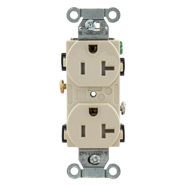 Hubbell Wiring Device-Kellems Commercial Specification Grade Duplex Receptacles - CR20LATR