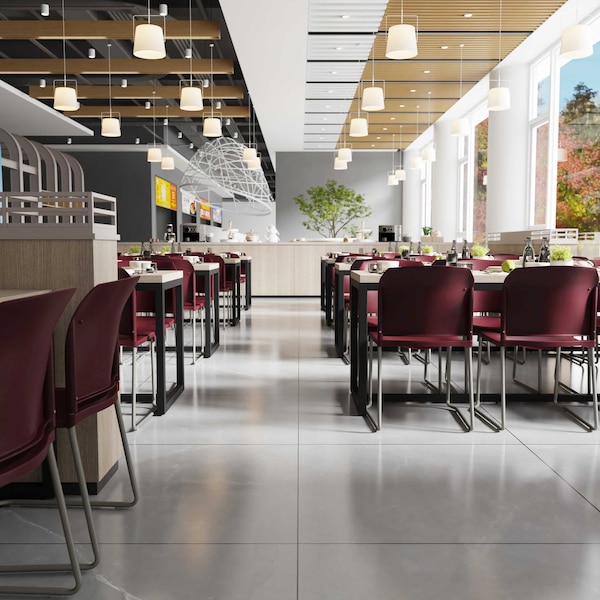 Flash Furniture Burgundy Plastic Stack Chair - RUT-238A-BY-GG