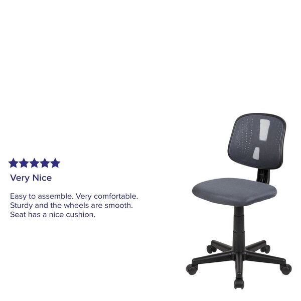 Flash Furniture Pivot Back Gray Mesh Chair - LF-134-GY-GG