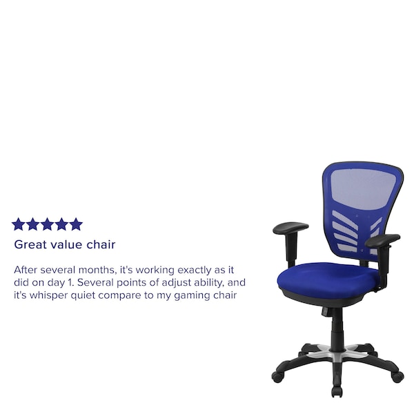 Flash Furniture Executive Chair, Blue Seat, Mesh Back - HL-0001-BL-GG