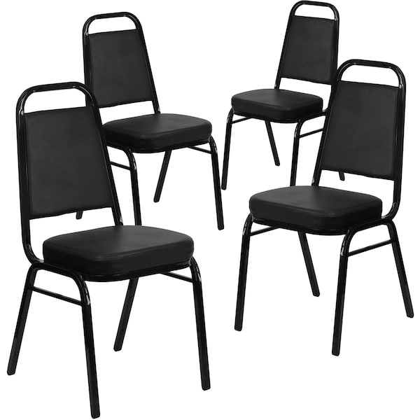 Flash Furniture Black Vinyl Banquet Chair - 4-FD-BHF-1-GG