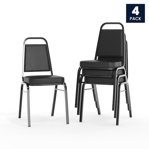 Flash Furniture Black Vinyl Banquet Chair - 4-FD-BHF-1-GG