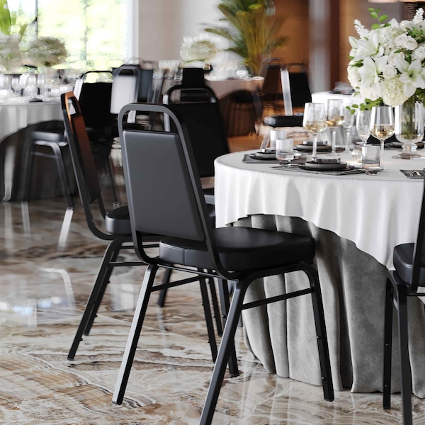 Flash Furniture Black Vinyl Banquet Chair - 4-FD-BHF-1-GG