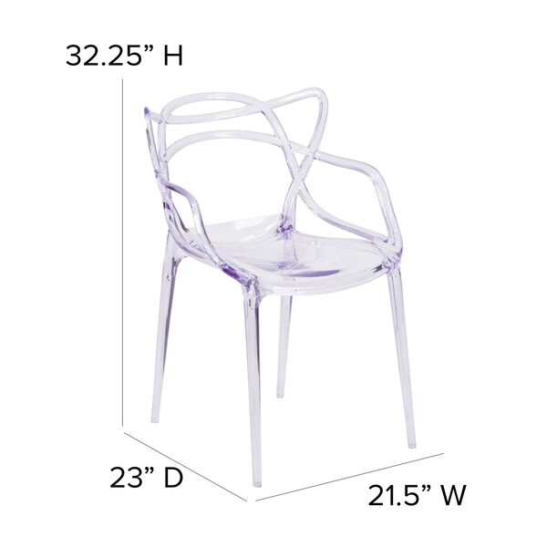 Flash Furniture Clear Stacking Side Chair - FH-173-APC-GG