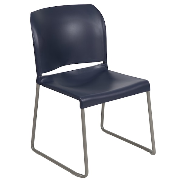 Flash Furniture Navy Plastic Stack Chair - RUT-238A-NY-GG