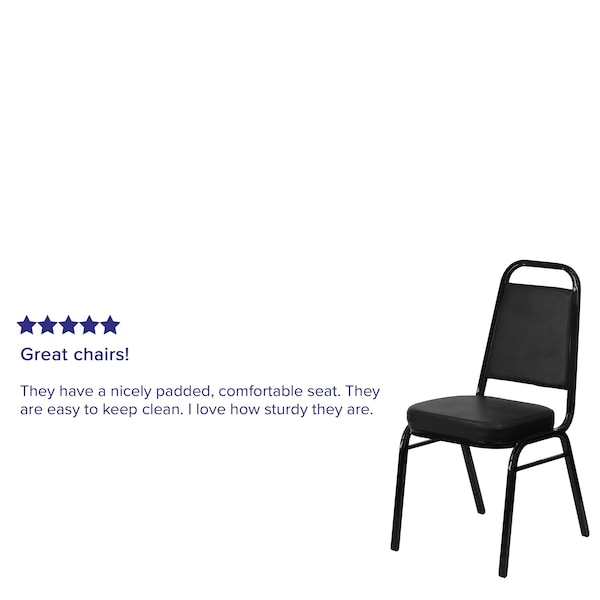 Flash Furniture Hercules Banquet Chair, Black Back, 17-1/2 in W 20-1/4" L 36" H, Vinyl Seat - FD-BHF-1-GG