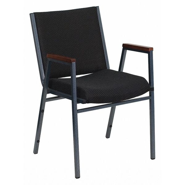 Flash Furniture Fabric Stack Armchair, Black - XU-60154-BK-GG