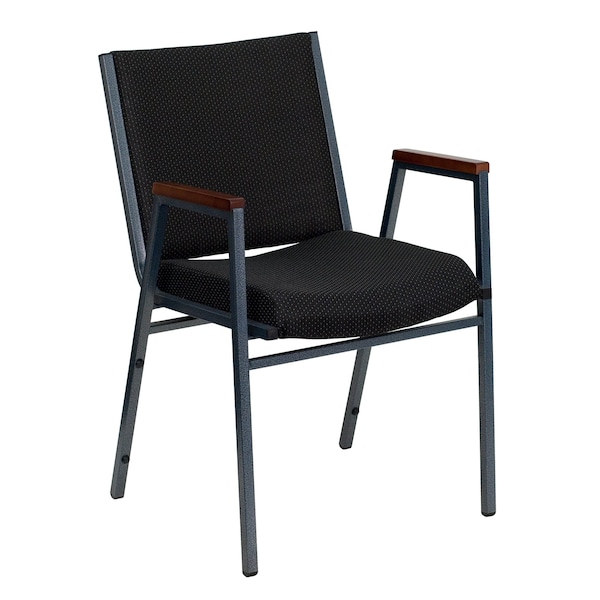 Flash Furniture Fabric Stack Armchair, Black - XU-60154-BK-GG