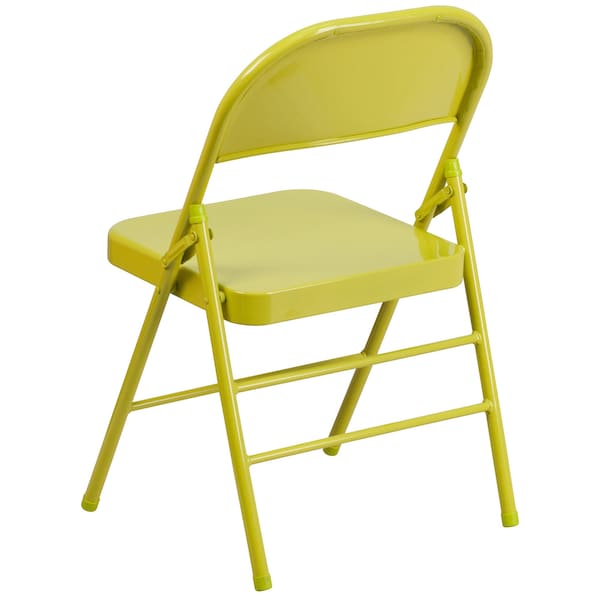 Flash Furniture Twisted Citron Folding Chair - 2-HF3-CITRON-GG